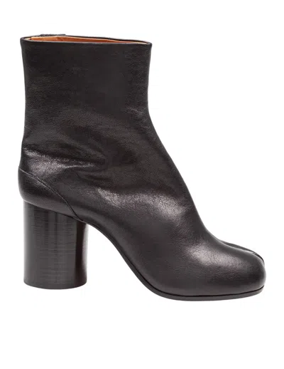 Maison Margiela Soft Leather Ankle Boots In Black