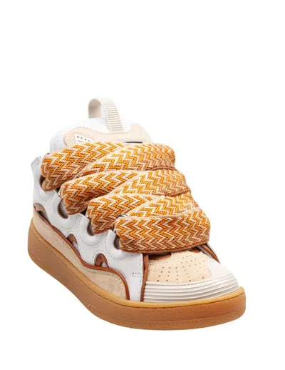 Lanvin Chunky Sole Cut-out Sneakers In Orange