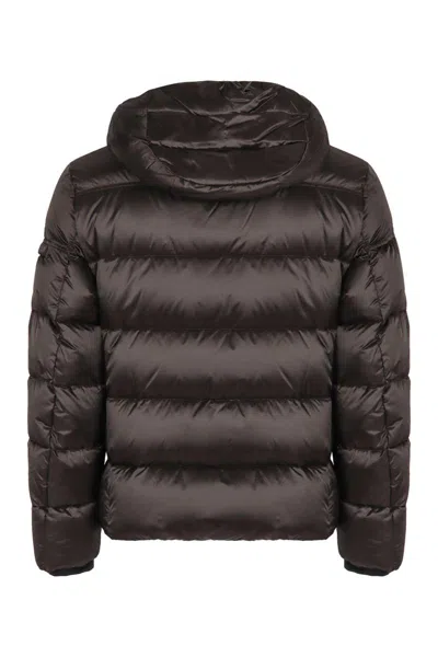 Moorer Padded Jackets With Hood And Side Pockets In Gray