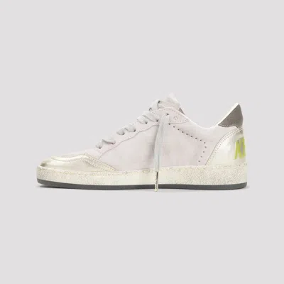 Golden Goose Ballstar Suede Upper Toe Tongue Heel And Spur Leather Star Sneakers Multicolor In White