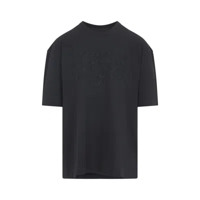 Maison Margiela Dark Grey Cotton T-shirt In Animal Print