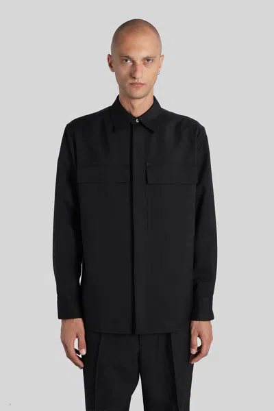 Jil Sander Shirt In Black Wool In Black