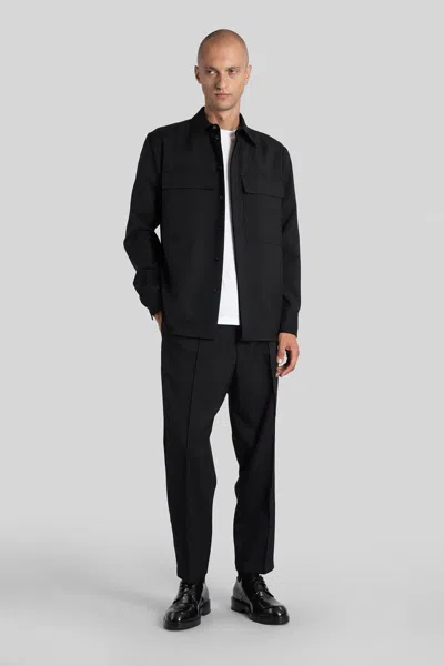 Jil Sander Shirt In Black Wool In Black