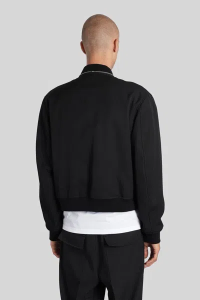 Jil Sander Classic Front Zip Bomber Jacket In Black