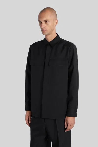 Jil Sander Shirt In Black Wool In Black