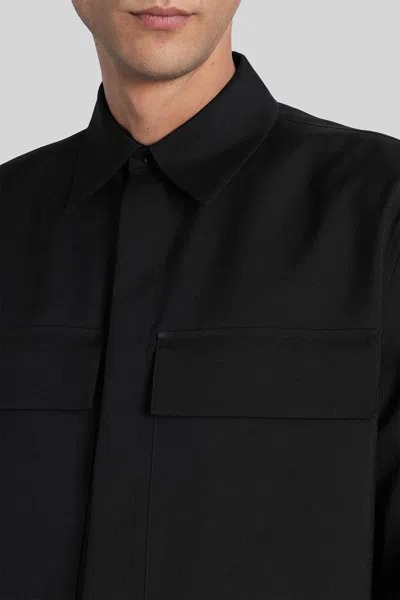 Jil Sander Shirt In Black Wool In Black