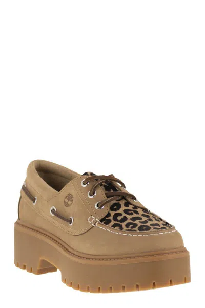 Timberland Stone Street - Boat Shoe With Platform In Neutral