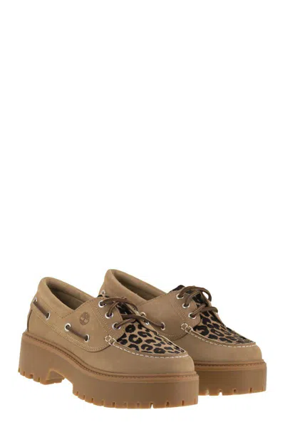 Timberland Stone Street - Boat Shoe With Platform In Neutral