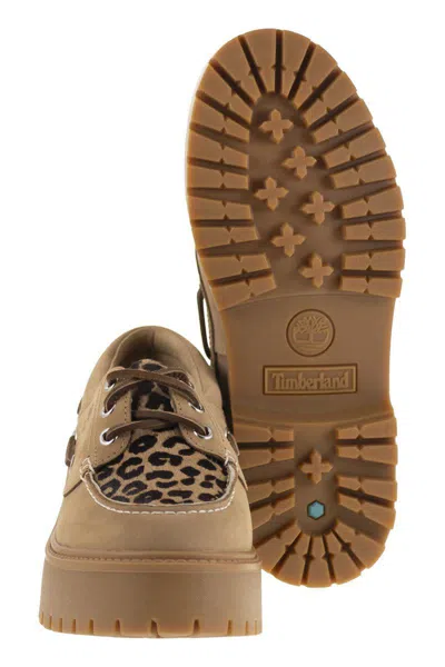 Timberland Stone Street - Boat Shoe With Platform In Neutral