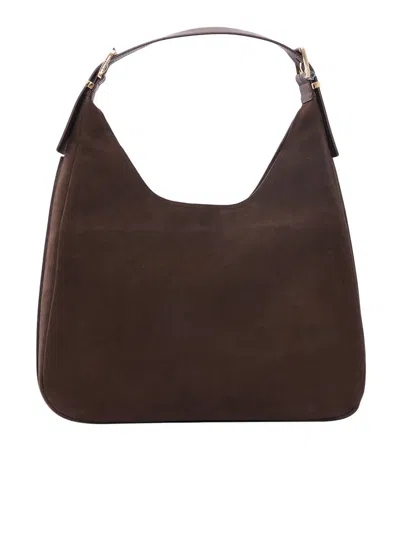Michael Kors Nolita Large Nubuck Hobo Shoulder Bag In Brown