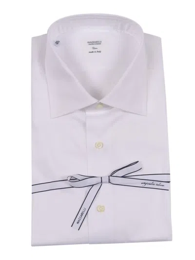 Mazzarelli Cotton Slim Fit Shirt In White