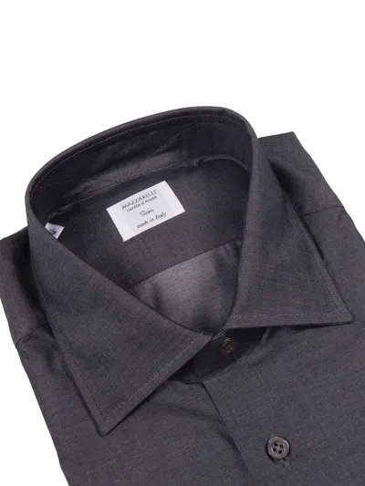 Mazzarelli Twill Slim Fit Shirt In Gray