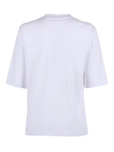 Peserico Boxy White Blouse With Subtle Chest Detail In White