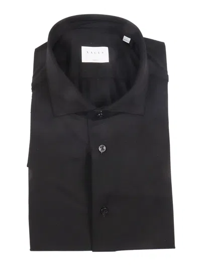 Xacus Button-down Cotton Shirt In Black