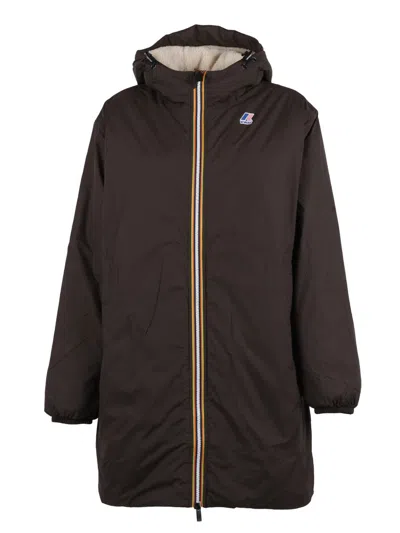 K-way Le Vrai 4.0 Eiffel East Orsett Down Jacket In Brown