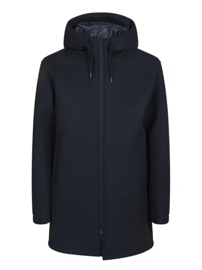 Herno Technical Fabric Parka In Blue