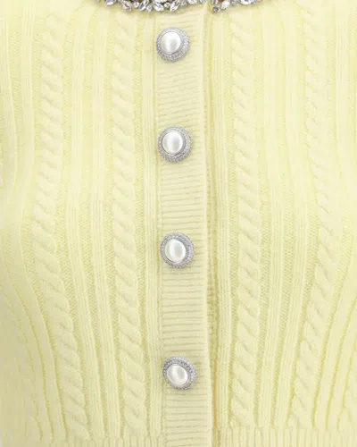 Self-portrait Cardigan Self-portrit In Yellow