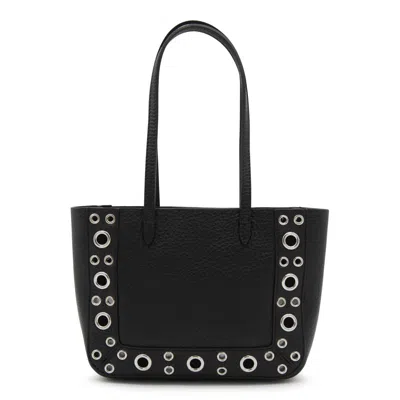Valentino Nellcote Mini Shopping Tote Bag In Leather In Black