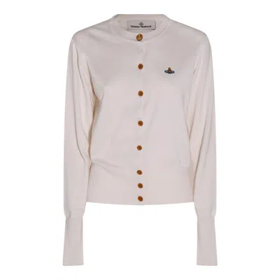 Vivienne Westwood Orb-embellished Virgin-wool Cardigan In White