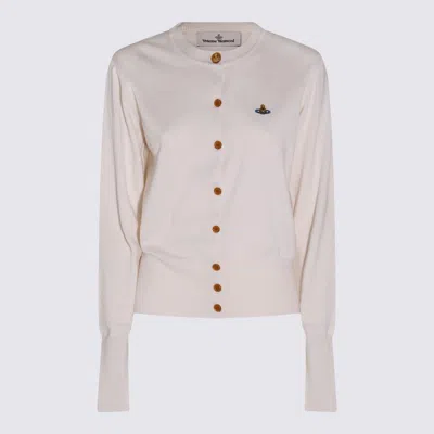 Vivienne Westwood Orb-embellished Virgin-wool Cardigan In White