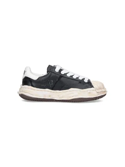 Miharayasuhiro Blakey Og Sole Film Attached Canvas Low-top Sneaker In Black