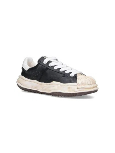 Miharayasuhiro Blakey Og Sole Film Attached Canvas Low-top Sneaker In Black