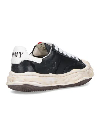 Miharayasuhiro Blakey Og Sole Film Attached Canvas Low-top Sneaker In Black
