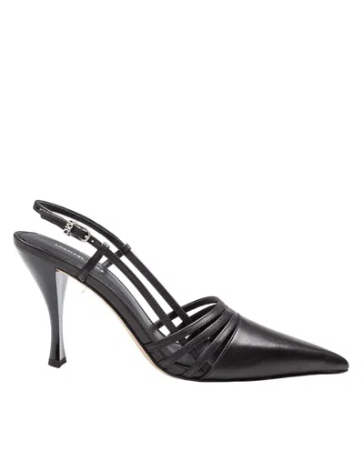 Michael Kors Haisley Black Slingback Pump In Animal Print