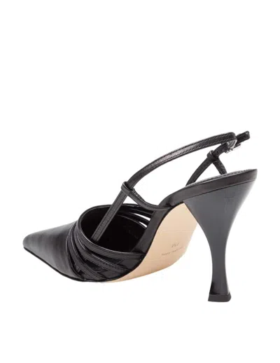 Michael Kors Haisley Black Slingback Pump In Animal Print