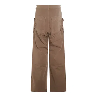 Rick Owens Drkshdw Stefan Wide Leg Cargo Pants In Brown