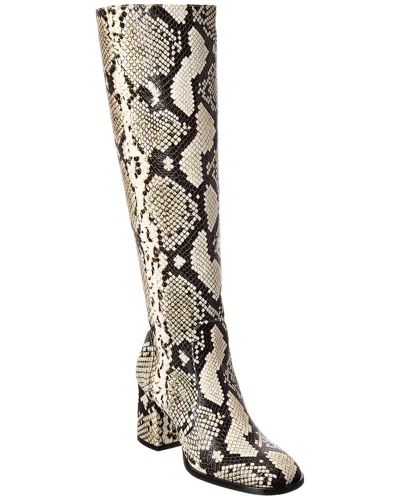 Stuart Weitzman Nola Snake-embossed Leather Knee-high Boot In Animal Print