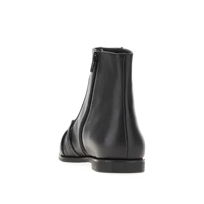 Pinko Leather Boots With Studs And Straps In Black