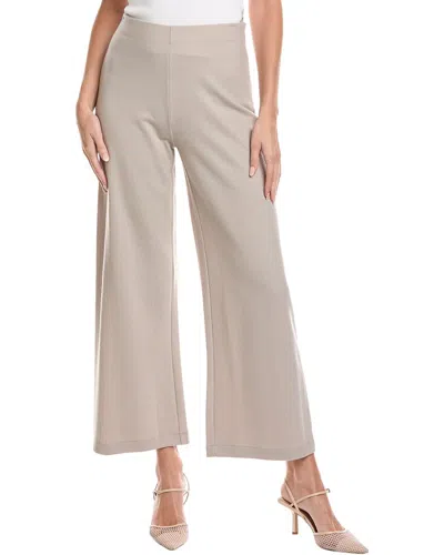 Eileen Fisher Petite Felted Wool Wide Leg Pant In Gray