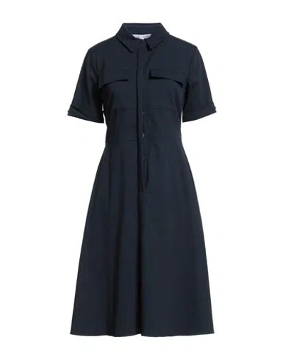 Orlebar Brown Woman Midi Dress Midnight Blue Size 12 Polyester, Cotton, Viscose, Elastane