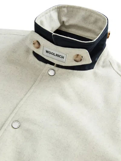 Woolrich Wool Buttoned Shirt Jacket In Multi