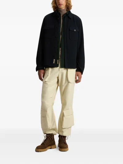 Woolrich Double-pocket Shirt Jacket In Black