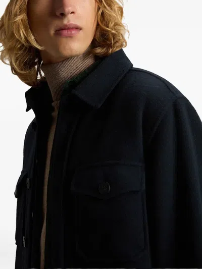 Woolrich Double-pocket Shirt Jacket In Black