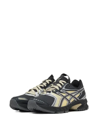 Asics Rounded Toe Sneakers With Grooved Sole And Sleek Finish In Gray