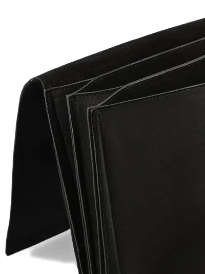 Givenchy Pattern Pochette In Satin With Logo Embroidery In Black