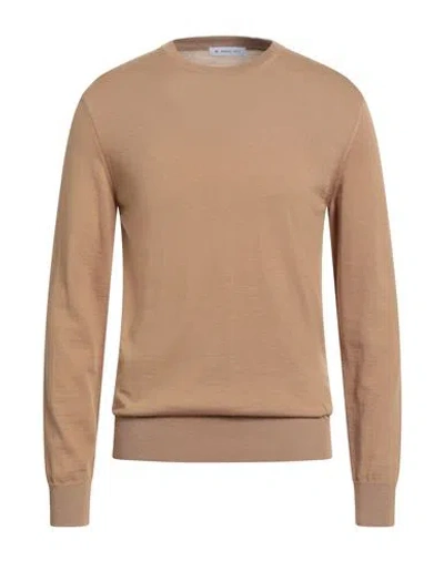 Manuel Ritz Man Sweater Camel Size Xl Acrylic, Polyamide, Wool In Brown
