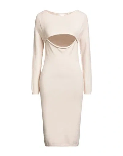 Tensione In Woman Midi Dress Cream Size Onesize Viscose, Polyester, Polyamide In White