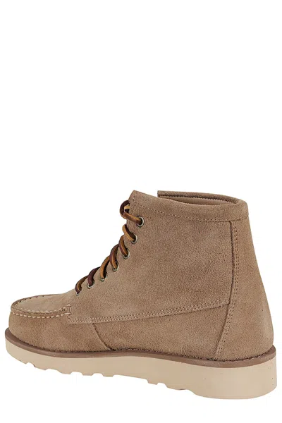 Sebago "suede Mid Tala" Lace-up Boots In Nude