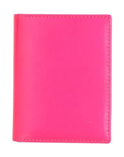 Comme Des Garçons Woman Wallet Fuchsia Size - Leather In Pink