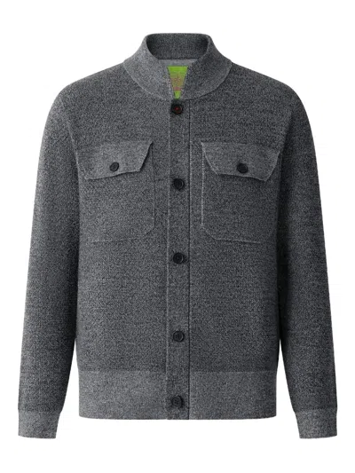 Shanghai Tang Wool Buttoned Cardigan In Gray