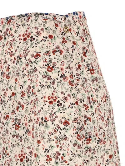 Loro Piana Simona Floral-print Silk Twill Midi Skirt In Multi