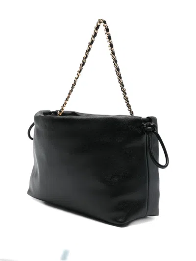 Liu •jo Chain-strap Drawstring Bag In Black