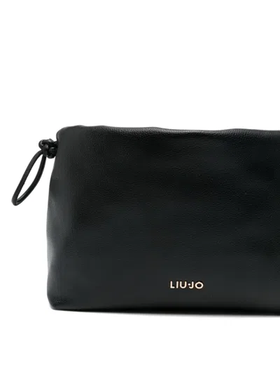 Liu •jo Chain-strap Drawstring Bag In Black