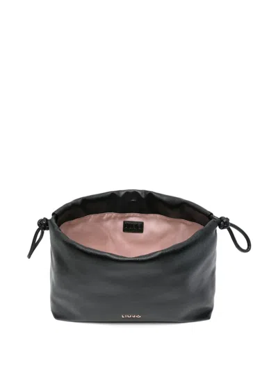 Liu •jo Chain-strap Drawstring Bag In Black