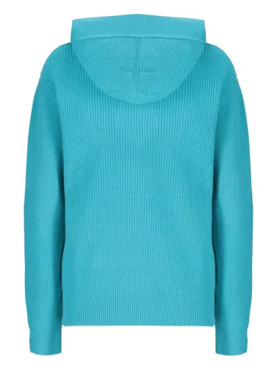 Laneus Merino Wool And Cashmere Blend Sweater In Blue