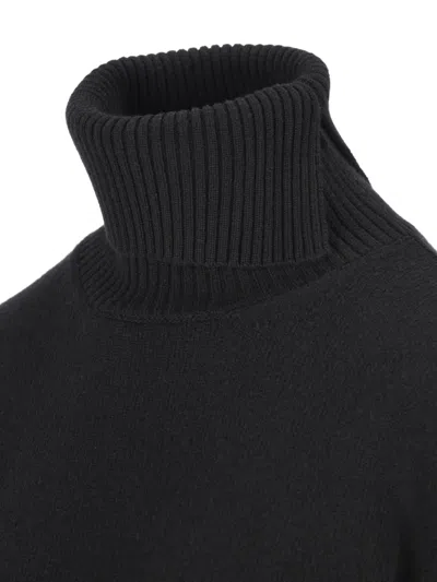 Givenchy Turtleneck Logo Wool-cashmere Sweater In Black